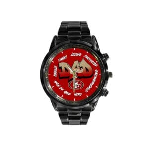 San Francisco 49ers Limited Edition Black Stainless Steel Watch For Father's Day AMCWA000010