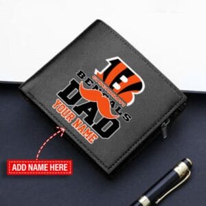 Cincinnati Bengals Limited Edition Men Leather Bifold Wallet Gift For Father's Day AMC2DMW000008