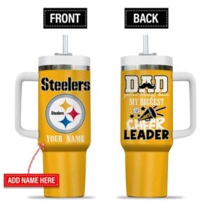 Pittsburgh Steelers My Biggest Cheer Leader Gift For Father's Day Limited Edition 40oz Tumbler AMC40OZ000191