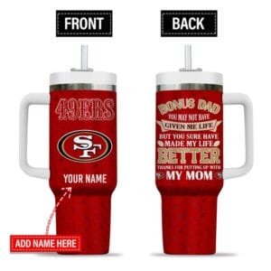San Francisco 49ers New Personalized 40oz Tumbler Father's Day AMC40OZ000173