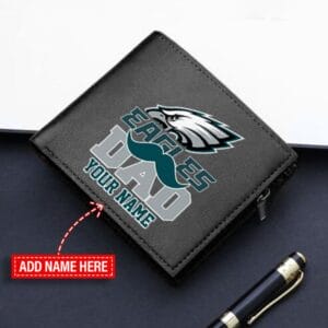 Philadelphia Eagles Limited Edition Men Leather Bifold Wallet Gift For Father's Day AMC2DMW000006