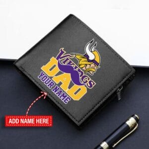 Minnesota Vikings Limited Edition Men Leather Bifold Wallet Gift For Father's Day AMC2DMW000007
