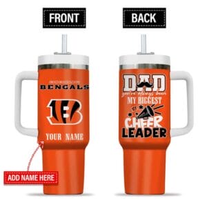 Cincinnati Bengals My Biggest Cheer Leader Gift For Father's Day Limited Edition 40oz Tumbler AMC40OZ000189