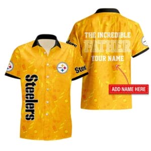 Pittsburgh Steelers Personalized Button Shirt Father's Day New AMCBTS000011