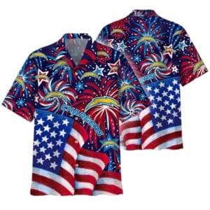 Los Angeles Chargers Custom Limited Independence Day Summer Hawaiian Shirt AMCHWS00121