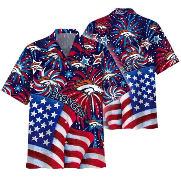 Denver Broncos Custom Limited Independence Day Summer Hawaiian Shirt AMCHWS00075
