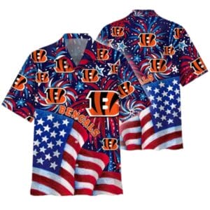 Cincinnati Bengals Custom Limited Independence Day Summer Hawaiian Shirt AMCHWS00106