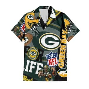 Green Bay Packers Custom Limited Edition For Life Hawaiian Shirt and Shorts AMCHWSS000277