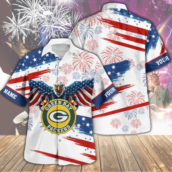 Green Bay Packers Custom Limited Independence Day Summer Hawaiian Shirt AMCHWS00103
