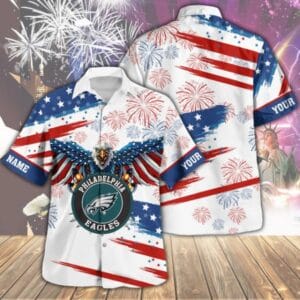 Philadelphia Eagles Custom Limited Independence Day Summer Hawaiian Shirt AMCHWS00117