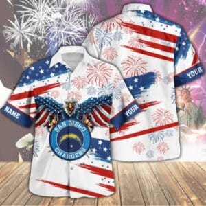 Los Angeles Chargers Custom Limited Independence Day Summer Hawaiian Shirt AMCHWS00125