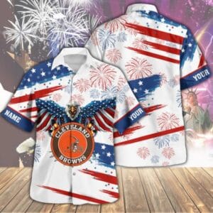 Cleveland Browns Custom Limited Independence Day Summer Hawaiian Shirt AMCHWS00092