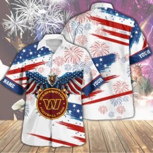 Washington Commanders Custom Limited Independence Day Summer Hawaiian Shirt AMCHWS00129