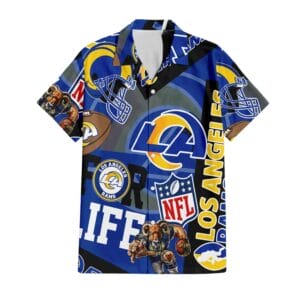 Los Angeles Rams Custom Limited Edition For Life Hawaiian Shirt and Shorts AMCHWSS000270