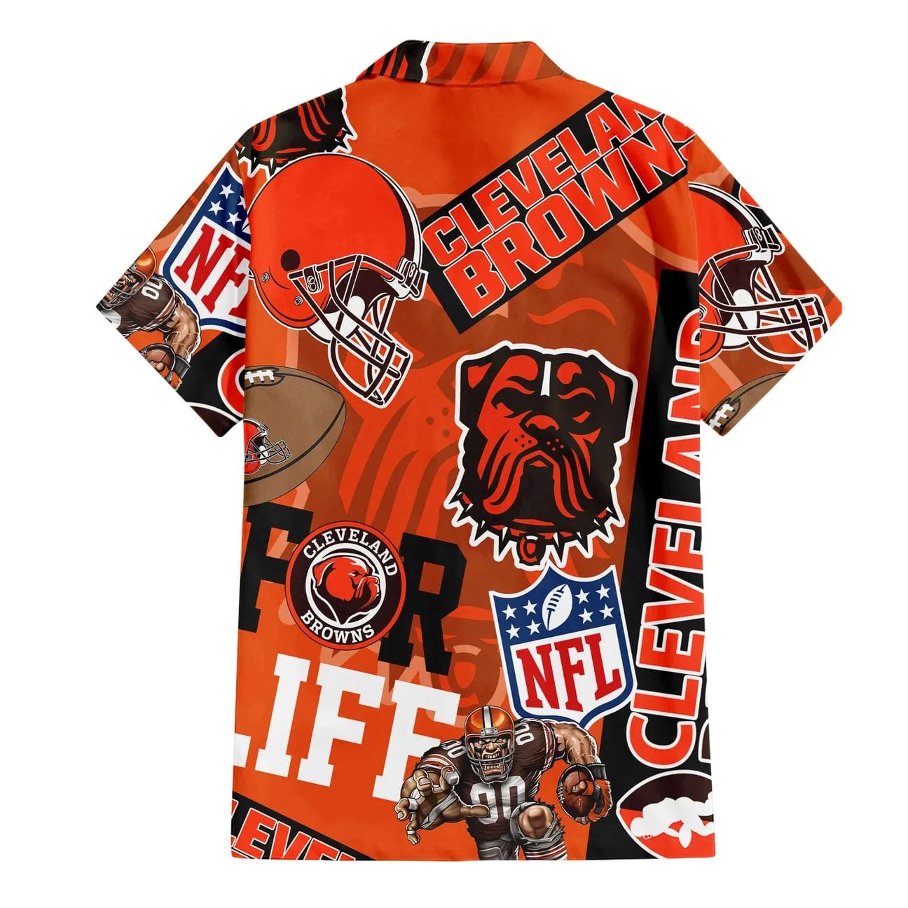 Cleveland Browns Custom Limited Edition For Life Hawaiian Shirt and Shorts AMCHWSS000259 - Image 2
