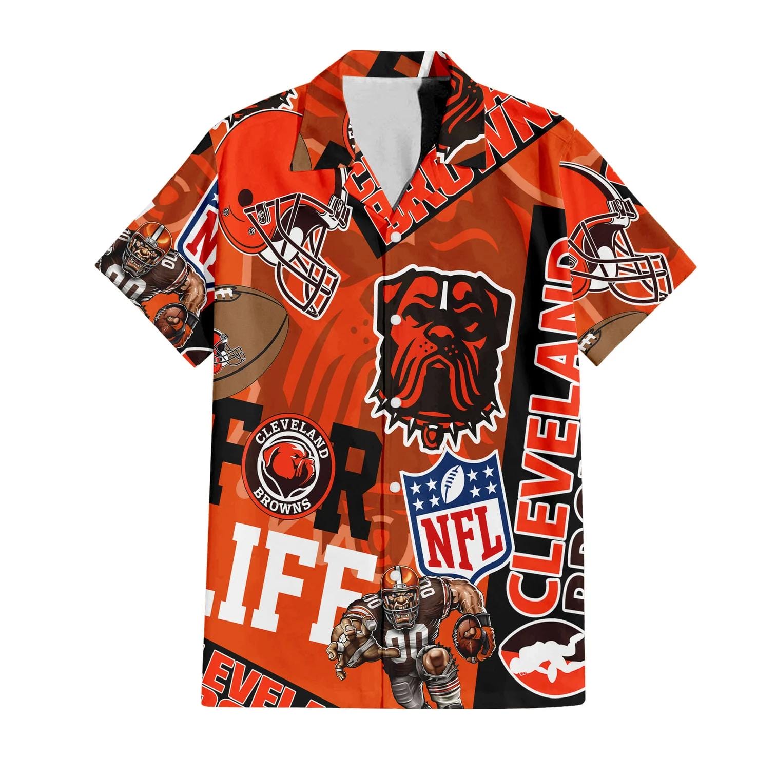 Cleveland Browns Custom Limited Edition For Life Hawaiian Shirt and Shorts AMCHWSS000259