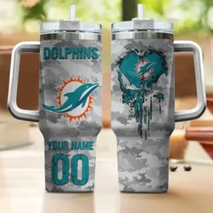 Miami Dolphins Customized Tumblers 40oz Gift For Fans 2025 AMC40OZ000198