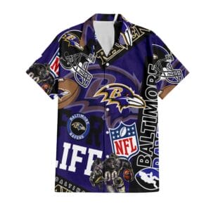 Baltimore Ravens Custom Limited Edition For Life Hawaiian Shirt and Shorts AMCHWSS000254