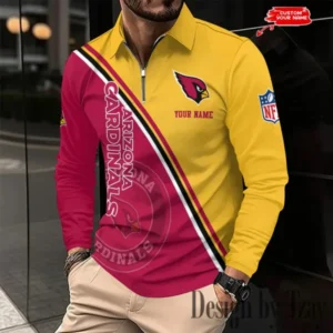 Arizona Cardinals Personalized Long Sleeve Polo Shirt New 2025 AMCLSPS0229