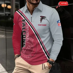 Atlanta Falcons Personalized Long Sleeve Polo Shirt New 2025 AMCLSPS0215