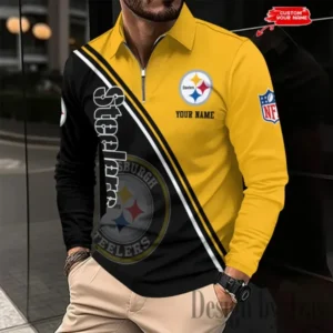Pittsburgh Steelers Personalized Long Sleeve Polo Shirt New 2025 AMCLSPS0247