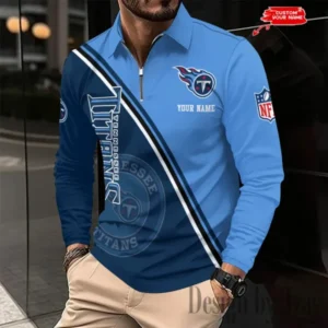 Tennessee Titans Personalized Long Sleeve Polo Shirt New 2025 AMCLSPS0223
