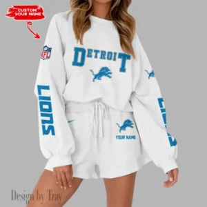 Detroit Lions Limited Edition Women Sweatshirt and Shorts New 2025 AMCWSWS00003