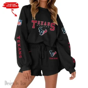 Houston Texans Limited Edition Women Sweatshirt and Shorts New 2025 AMCWSWS00019
