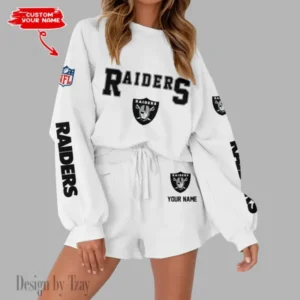 Las Vegas Raiders Limited Edition Women Sweatshirt and Shorts New 2025 AMCWSWS00064