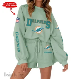 Miami Dolphins Limited Edition Women Sweatshirt and Shorts New 2025 AMCWSWS00020