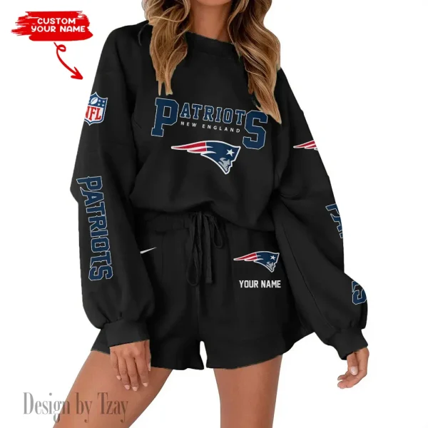 New England Patriots Limited Edition Women Sweatshirt and Shorts New 2025 AMCWSWS00112 - Image 2