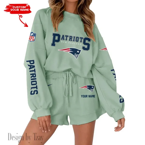 New England Patriots Limited Edition Women Sweatshirt and Shorts New 2025 AMCWSWS00112 - Image 3