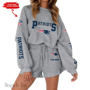 New England Patriots Limited Edition Women Sweatshirt and Shorts New 2025 AMCWSWS00112