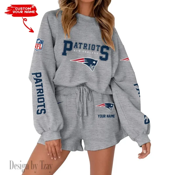 New England Patriots Limited Edition Women Sweatshirt and Shorts New 2025 AMCWSWS00112