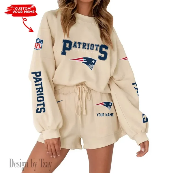 New England Patriots Limited Edition Women Sweatshirt and Shorts New 2025 AMCWSWS00112 - Image 5