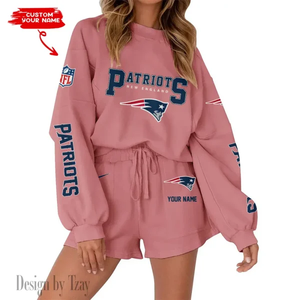 New England Patriots Limited Edition Women Sweatshirt and Shorts New 2025 AMCWSWS00112 - Image 6