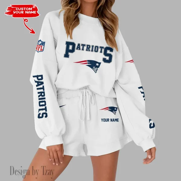 New England Patriots Limited Edition Women Sweatshirt and Shorts New 2025 AMCWSWS00112 - Image 7