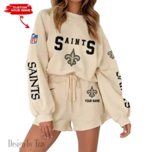New Orleans Saints Limited Edition Women Sweatshirt and Shorts New 2025 AMCWSWS00084