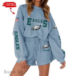 Philadelphia Eagles Limited Edition Women Sweatshirt and Shorts New 2025 AMCWSWS00098