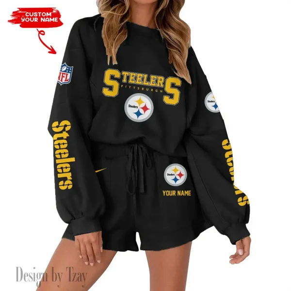 Pittsburgh Steelers Limited Edition Women Sweatshirt and Shorts New 2025 AMCWSWS00099 - Image 2