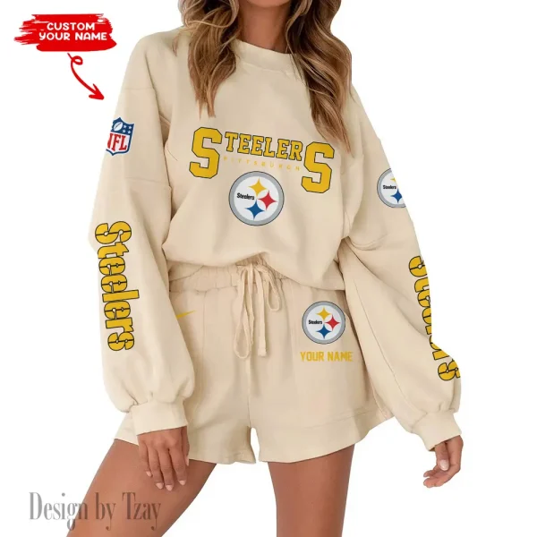Pittsburgh Steelers Limited Edition Women Sweatshirt and Shorts New 2025 AMCWSWS00099