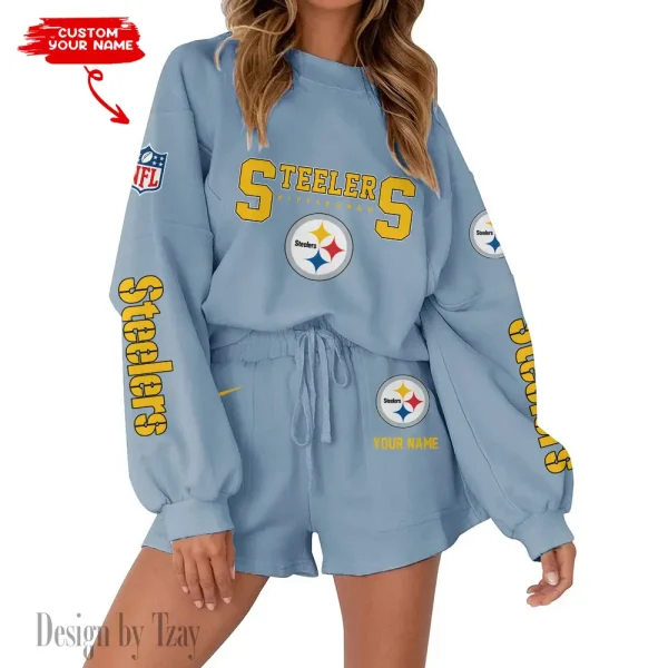 Pittsburgh Steelers Limited Edition Women Sweatshirt and Shorts New 2025 AMCWSWS00099 - Image 5
