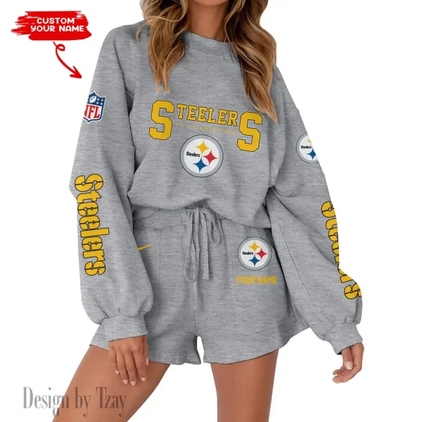 Pittsburgh Steelers Limited Edition Women Sweatshirt and Shorts New 2025 AMCWSWS00099 - Image 6