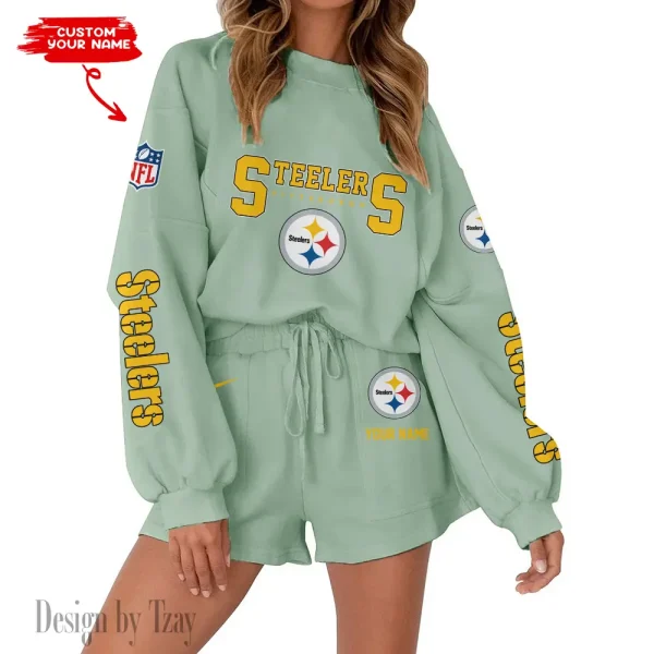 Pittsburgh Steelers Limited Edition Women Sweatshirt and Shorts New 2025 AMCWSWS00099 - Image 7