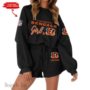 Cincinnati Bengals Limited Edition Women Sweatshirt and Shorts New 2025 AMCWSWS00085