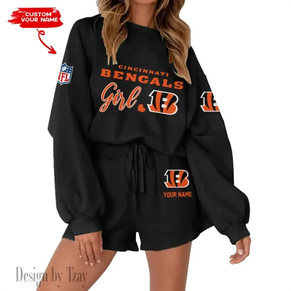 Cincinnati Bengals Limited Edition Women Sweatshirt and Shorts New 2025 AMCWSWS00085