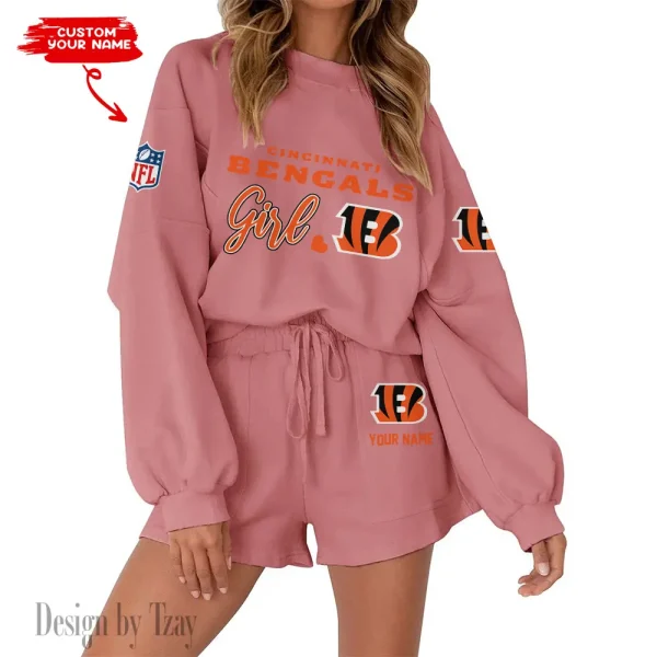 Cincinnati Bengals Limited Edition Women Sweatshirt and Shorts New 2025 AMCWSWS00085 - Image 2