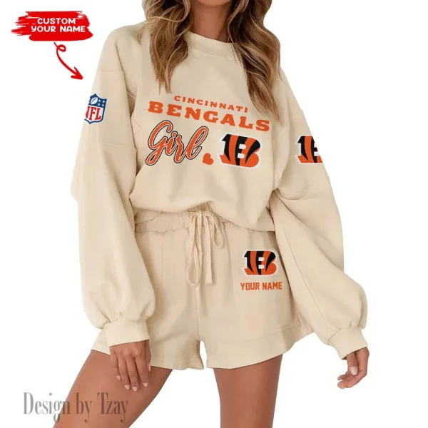 Cincinnati Bengals Limited Edition Women Sweatshirt and Shorts New 2025 AMCWSWS00085 - Image 3