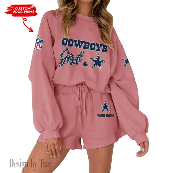 Dallas Cowboys Limited Edition Women Sweatshirt and Shorts New 2025 AMCWSWS00021 - Image 2