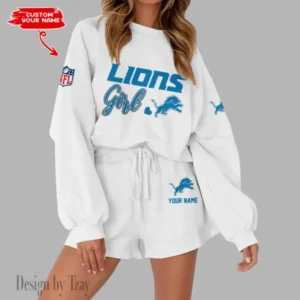 Detroit Lions Limited Edition Women Sweatshirt and Shorts New 2025 AMCWSWS00007